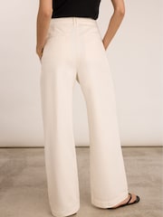 Baukjen White Teresa Cotton Wide Leg Trousers - Image 5 of 6
