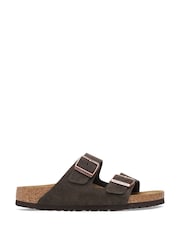 Brun - Birkenstock Arizona sandaler i ruskind - Billede 2 af 3