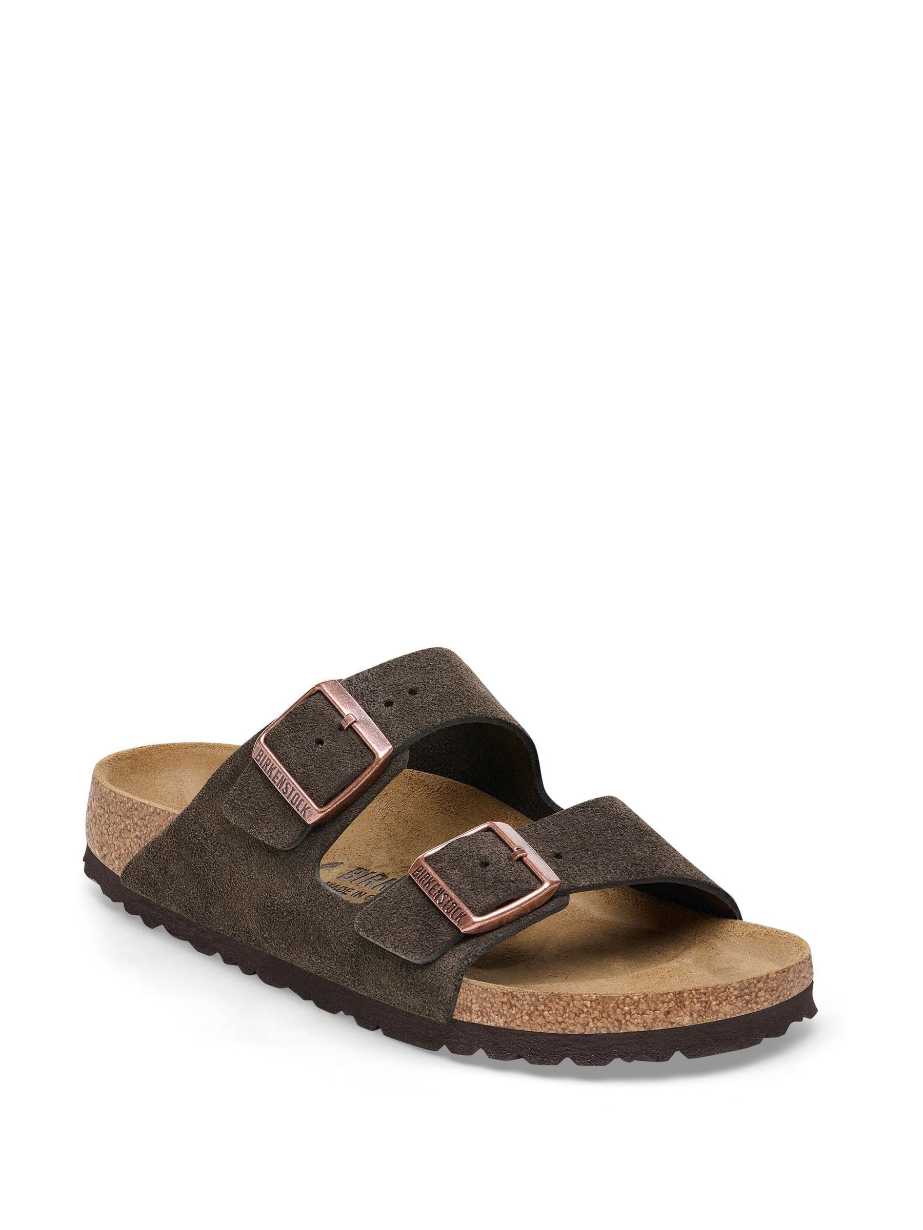 Buy Birkenstock Mocha Brown Arizona Suede Sandals from the Next UK