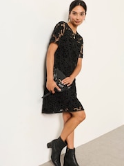 FatFace Simone Black Lace Dress - Image 1 of 6