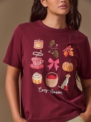 Autumn Graphic Crew Neck Girlfriend T-Shirt - Image 5 of 5