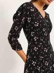 FatFace Anya Black Roses Spot Dress - Image 4 of 6