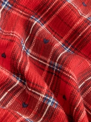 Red Check Jersey Long Sleeve Dress (3-16yrs) - Image 7 of 8