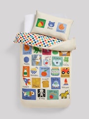 Bright Alphabet Cotton Duvet Cover and Pillowcase Set - Image 2 of 8