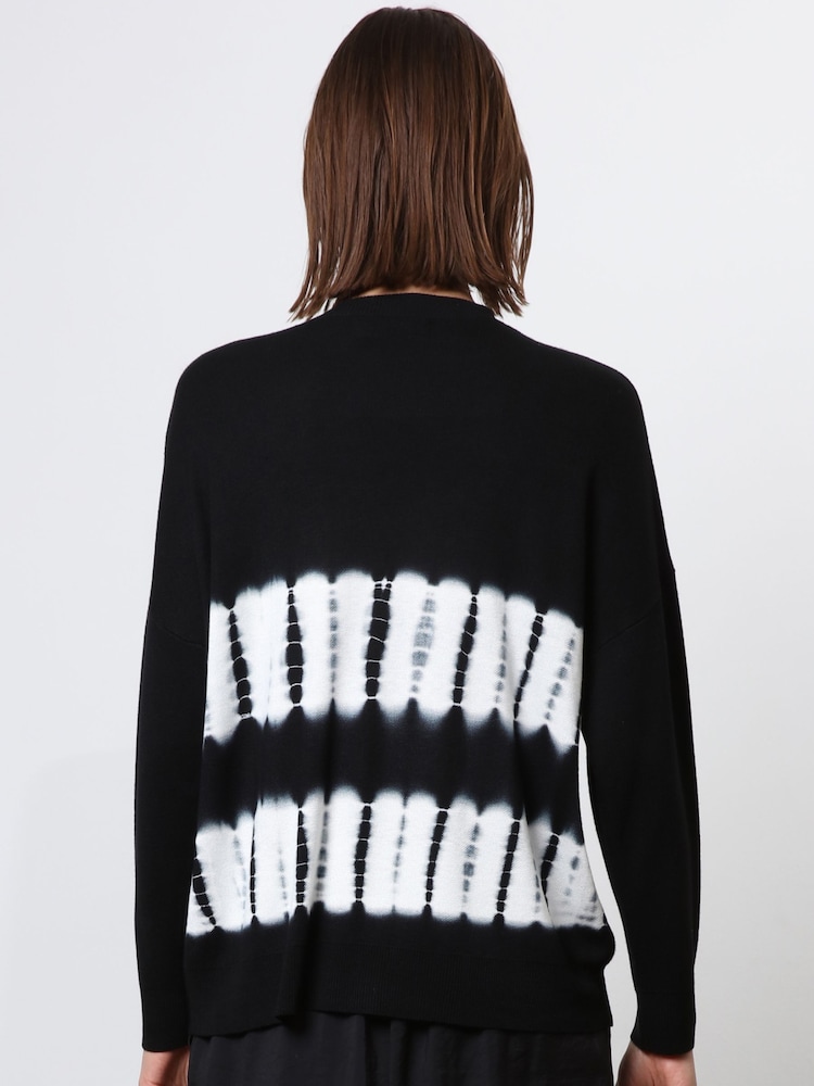 Religion Black Light Weight Fade Cotton Jumper in Hand Tie Dye - Image 2 of 6