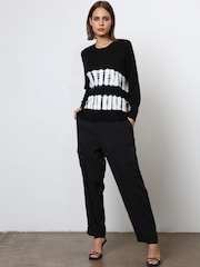 Religion Black Light Weight Fade Cotton Jumper in Hand Tie Dye - Image 4 of 6