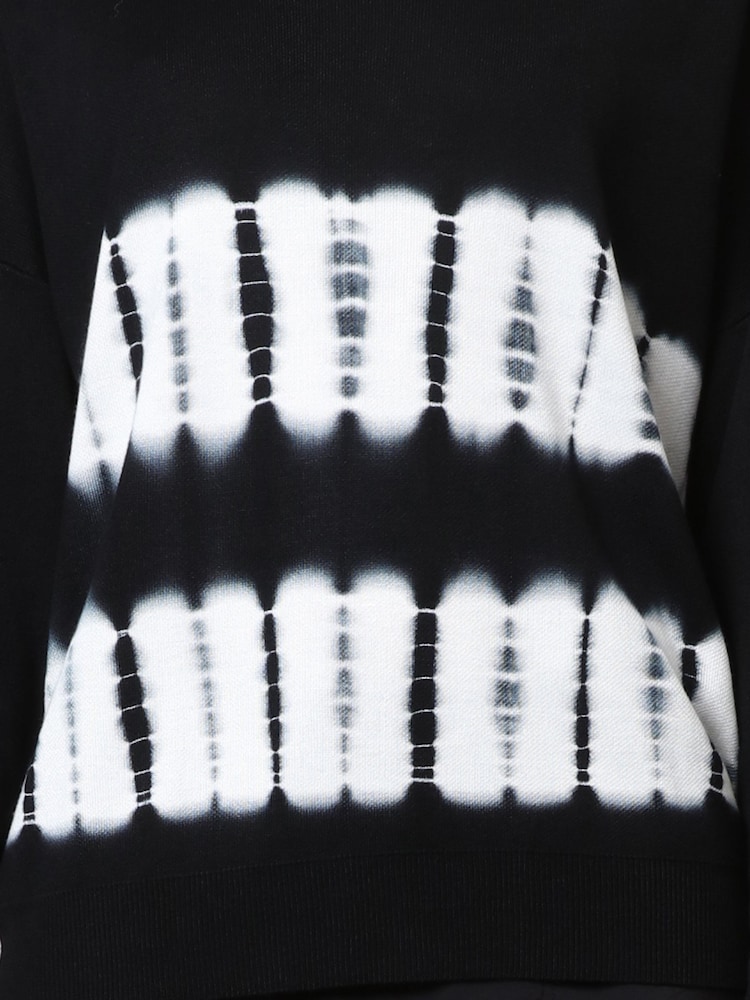 Religion Black Light Weight Fade Cotton Jumper in Hand Tie Dye - Image 6 of 6