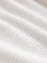 Ecru White Long Sleeve Waffle Henley T-Shirt - Image 6 of 7