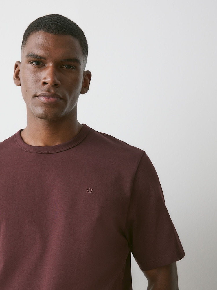 Burgundy Red Regular Fit Motionflex Soft T-Shirt - Image 1 of 8 Burgundy Red Regular Fit Motionflex Soft T-Shirt - Image 1 of 8