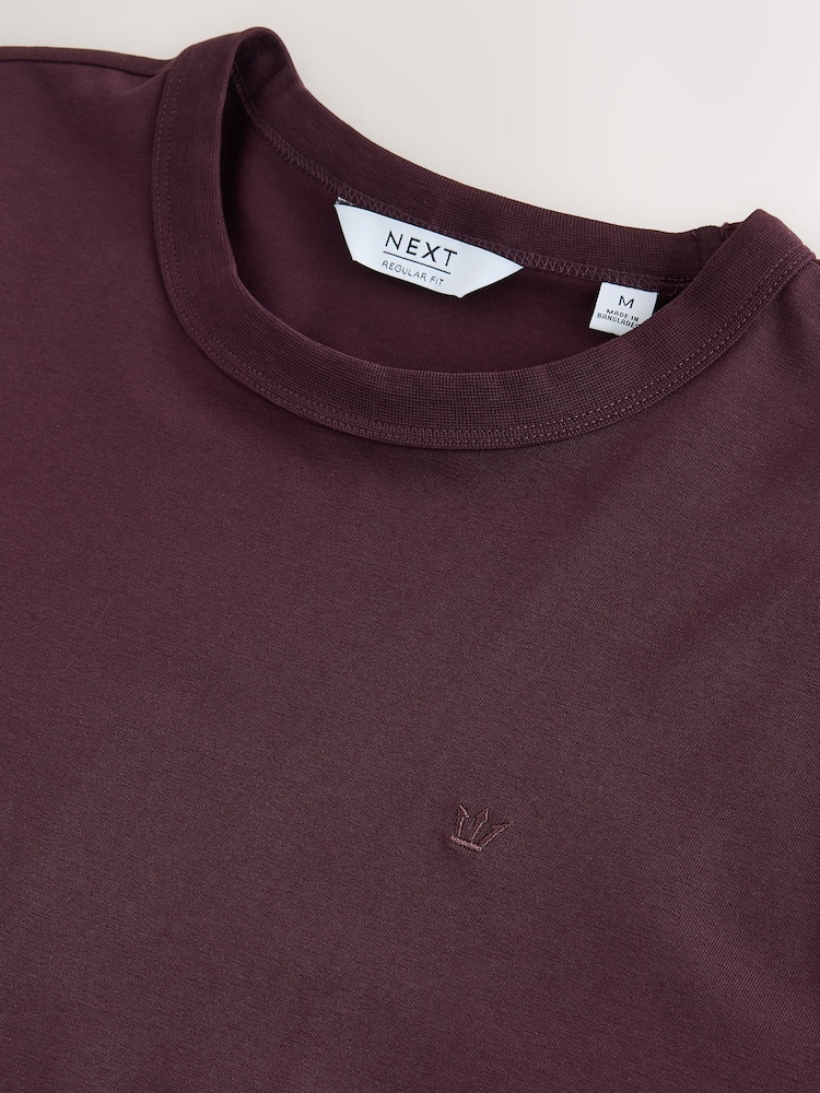 Burgundy Red Regular Fit Motionflex Soft T-Shirt - Image 8 of 8 Burgundy Red Regular Fit Motionflex Soft T-Shirt - Image 8 of 8