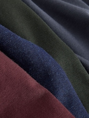 Burg Red / Navy / Green / Grey Regular Fit Motionflex Soft T-Shirts 4 Pack - Image 11 of 12