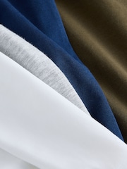Grey/Blue Navy/Green/White Ecru - Reguläre Passform - Long Sleeve Motionflex Soft T-Shirts 4 Pack - Bild 10 von 11