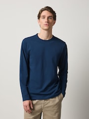 Grey/Blue Navy/Green/White Ecru - Reguläre Passform - Long Sleeve Motionflex Soft T-Shirts 4 Pack - Bild 2 von 11