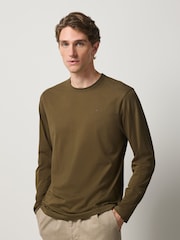 Grey/Blue Navy/Green/White Ecru - Reguläre Passform - Long Sleeve Motionflex Soft T-Shirts 4 Pack - Bild 3 von 11