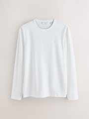 Grey/Green/Blue Navy/Ecru White - Schmale Passform - Long Sleeve Motionflex Soft T-Shirts 4 Pack - Bild 7 von 11