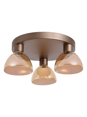 Searchlight Latte Trudy LED 3Lt Flush, Metal and Glass - Image 2 of 4