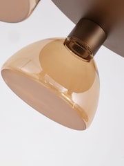 Searchlight Latte Trudy LED 3Lt Flush, Metal and Glass - Image 3 of 4