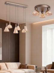 Searchlight Latte Trudy LED 3Lt Flush, Metal and Glass - Image 4 of 4