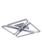 Searchlight Satin Silver and White Mozka LED Flush, Metal - Image 2 of 4