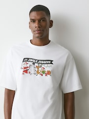 White Jingle Joggers Christmas Graphic T-Shirt - Image 1 of 4
