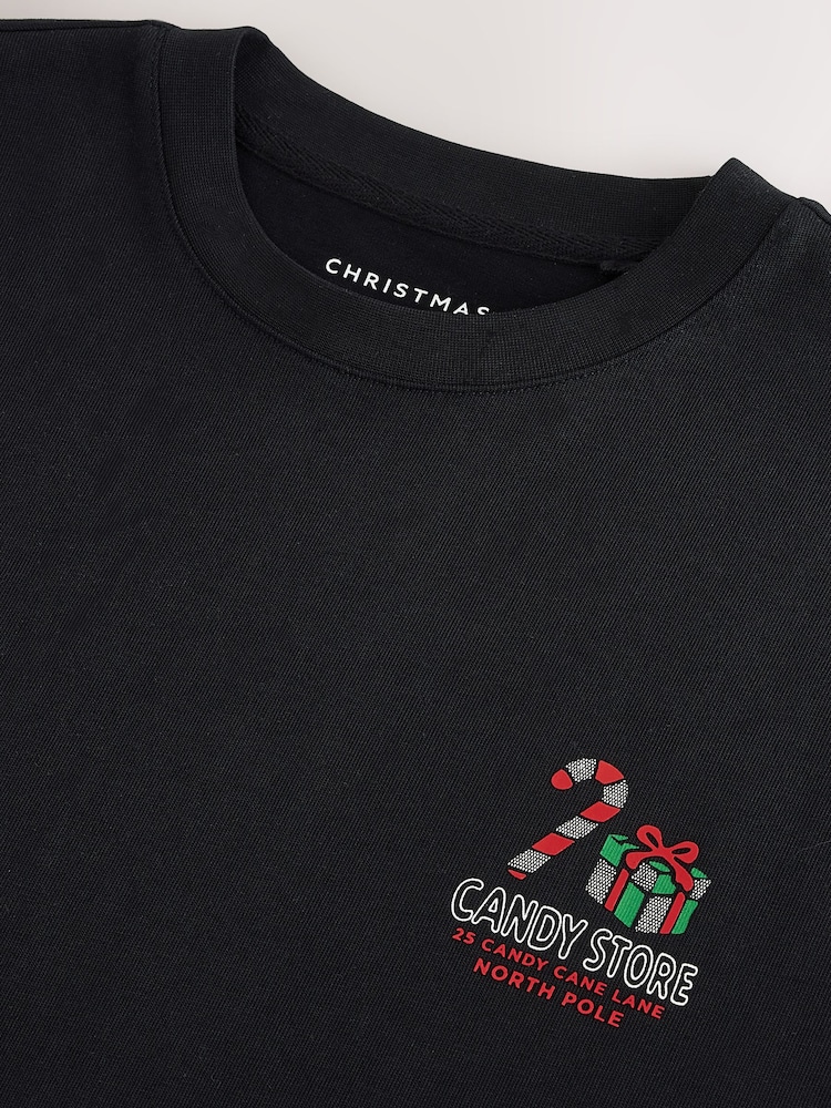 Black Gingerbread - Camiseta con gráfico navideño - Imagen 8 de 8