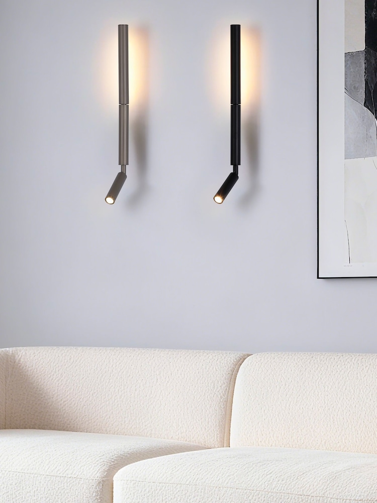 Searchlight Latte Metallic Asher LED Wall Light with Reading Arm - Image 4 of 4