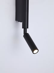 Searchlight Black Asher LED Wall Light with Reading Arm - Image 3 of 4