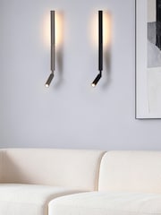 Searchlight Black Asher LED Wall Light with Reading Arm - Image 4 of 4