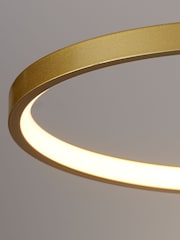 Searchlight Metallic Gold Aflix LED 4Lt Flush, Metal - Image 4 of 4