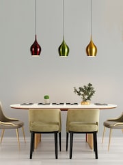 Searchlight Matt Black Wine Red  Gold  Green and White Thuna Wall Light - Image 1 of 4