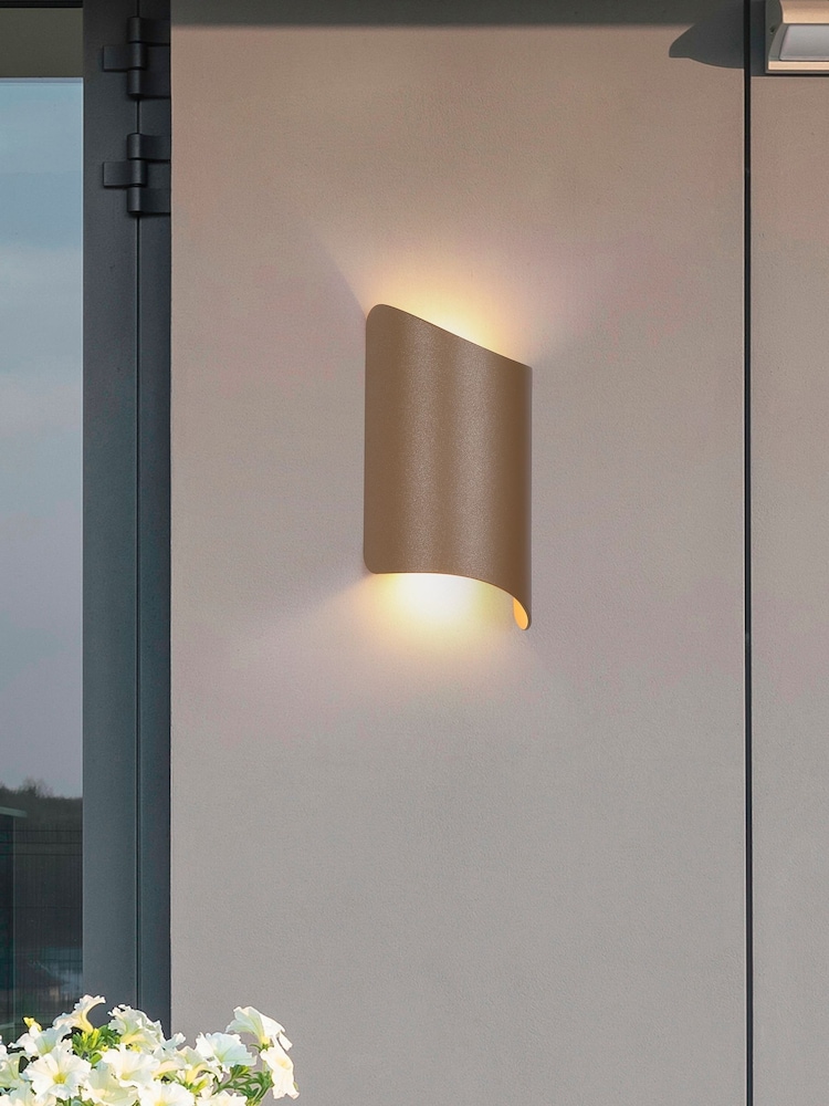 Searchlight Gold and Clear Konti Outdoor Wall Light - Image 1 of 4