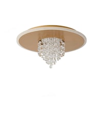 Searchlight Gold Marlene, Metal with Crystal Glass LED Flush - Image 2 of 4