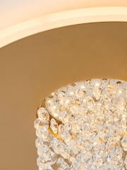 Searchlight Gold Marlene, Metal with Crystal Glass LED Flush - Image 3 of 4