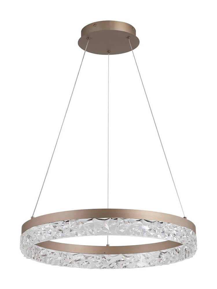 Searchlight Latte Torcy LED Round Pendant - Image 2 of 4 Searchlight Latte Torcy LED Round Pendant - Image 2 of 4