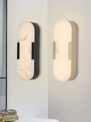 Searchlight Gold and White Stanamore LED Wall Light, Metal with Marble Resin - Image 4 of 4