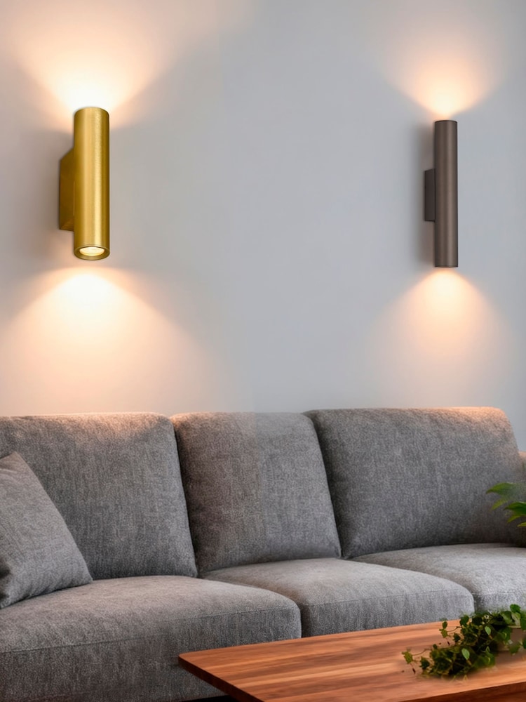 Searchlight Latte Beau 2 Up/Down Wall Light - Image 4 of 4