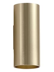Searchlight Gold Lillie Cylinder Up & Down Wall Light, GU10 - Image 2 of 4