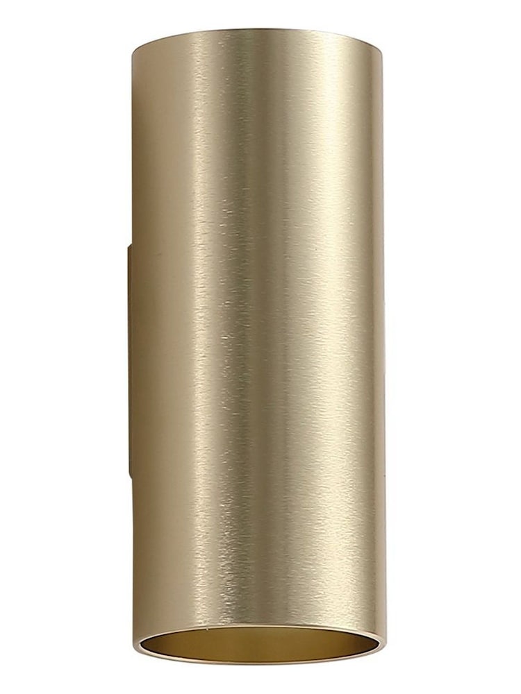 Searchlight Gold Lillie Cylinder Up & Down Wall Light, GU10 - Image 2 of 4