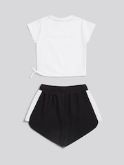 Juicy Couture Black Side Panel Shorts & Ruched Side T-Shirt Set - Image 2 of 6