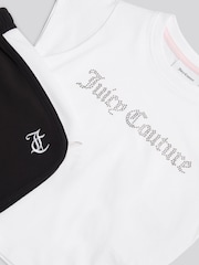 Juicy Couture Black Side Panel Shorts & Ruched Side T-Shirt Set - Image 3 of 6