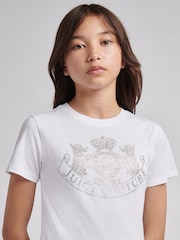 Balta - Juicy Couture Heritage Diamante aptempti marškinėliai - 4 paveikslėlis iš 7