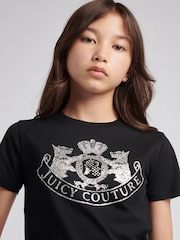 Juoda - Juicy Couture Heritage Diamante aptempti marškinėliai - 4 paveikslėlis iš 7