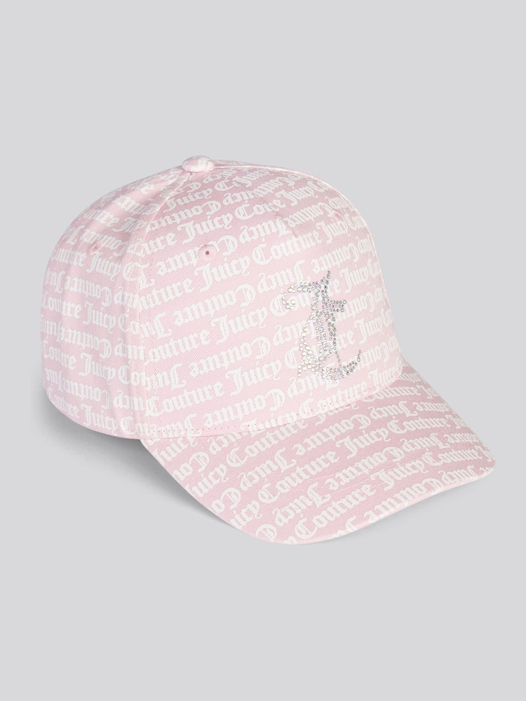Juicy Couture Pink All-Over Print Canvas Cap - Image 1 of 4