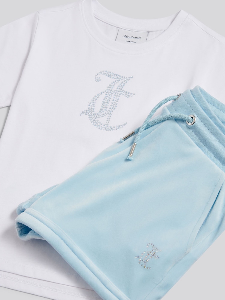 Conjunto de shorts y camiseta de terciopelo con logo de Juicy Couture - Imagen 7 de 7 Conjunto de shorts y camiseta de terciopelo con logo de Juicy Couture - Imagen 7 de 7