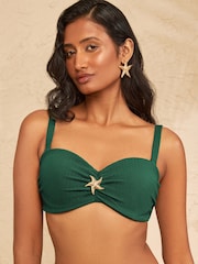 Forest Green Starfish Trim - חזיית ביקיני עם קאפ מעוצב של Love & Roses - תמונה 1 מתוך 4