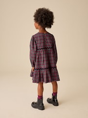 Red Check Tiered Dress (3-16yrs) - Image 3 of 8