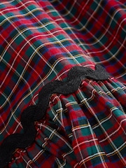 Red Check Tiered Dress (3-16yrs) - Image 7 of 8