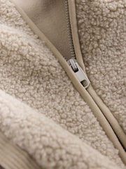 Bež nevtralna - Borg Full Zip Through Fleece - Slika 10 iz 12