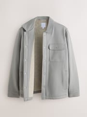 Ice Grey Borg Lined Shacket - Image 1 of 12