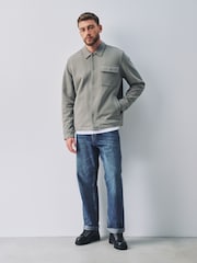 Ice Grey Borg Lined Shacket - Image 3 of 12